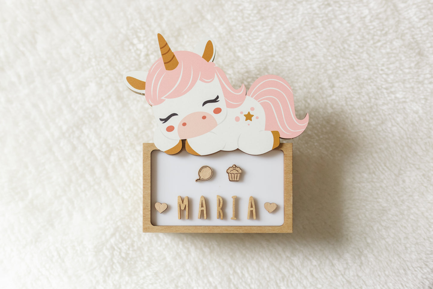 Tischlampe schlafendes Einhorn