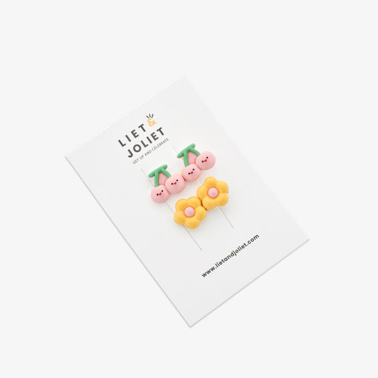 Haarspange Cherry Flower 2er Pack